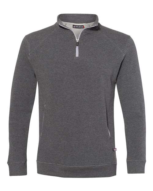 Badger Men's FitFlex French Terry Quarter-Zip Pullover - Charcoal