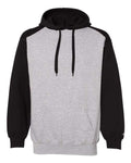 Badger Unisex Sport Athletic Fleece Hooded Sweatshirt - Oxford/ Black