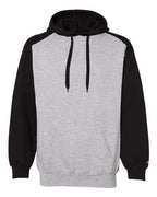 Badger Unisex Sport Athletic Fleece Hooded Sweatshirt - Oxford/ Black