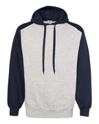 Badger Unisex Sport Athletic Fleece Hooded Sweatshirt - Oxford/ Navy
