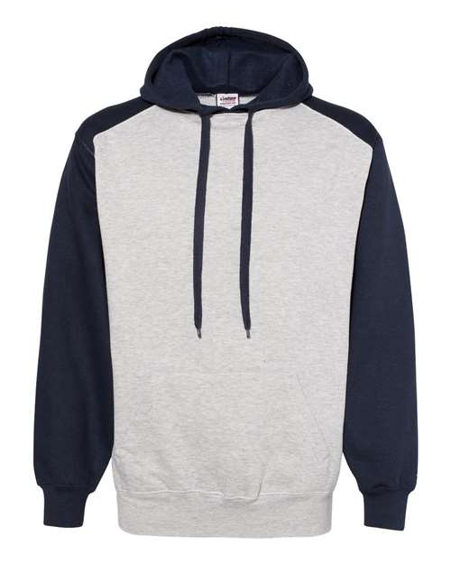 Badger Unisex Sport Athletic Fleece Hooded Sweatshirt - Oxford/ Navy