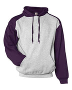 Badger Unisex Sport Athletic Fleece Hooded Sweatshirt - Oxford/ Purple