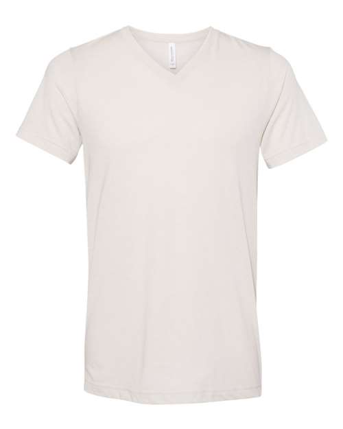 BELLA + CANVAS Unisex Triblend V-Neck Tee - Cement Triblend