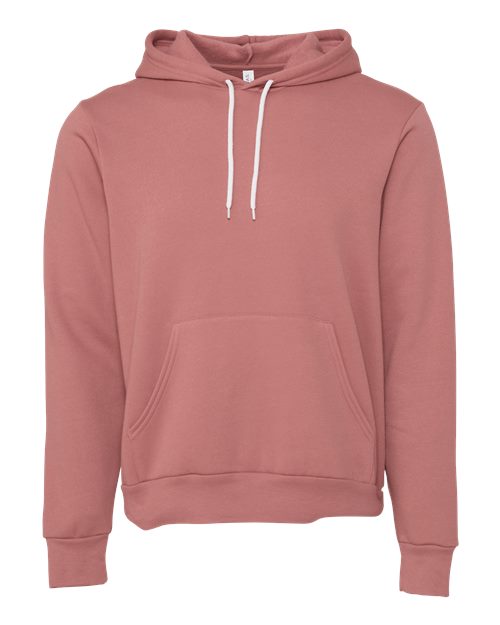 BELLA + CANVAS Unisex Sponge Fleece Hoodie Sweatshirt (Part 3 of 4) - Mauve