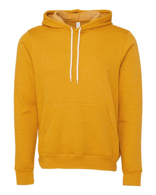 BELLA + CANVAS Unisex Sponge Fleece Hoodie Sweatshirt (Part 2 of 4) - Heather Mustard
