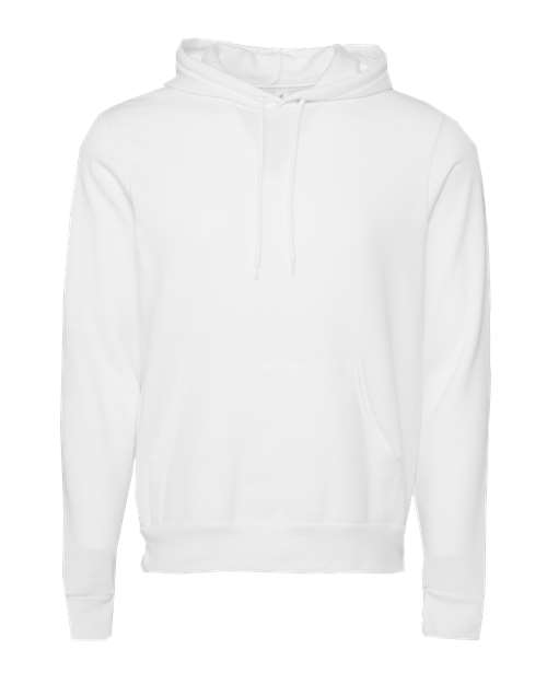 BELLA + CANVAS Unisex Sponge Fleece Hoodie Sweatshirt (Part 2 of 4) - DTG White