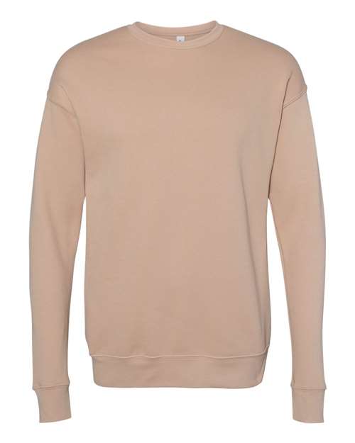 BELLA + CANVAS Unisex Sponge Fleece Drop Shoulder Crewneck Sweatshirt (Part 1 of 2) - Heather Sand Dune