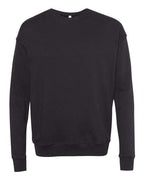 BELLA + CANVAS Unisex Sponge Fleece Drop Shoulder Crewneck Sweatshirt (Part 1 of 2) - DTG Black