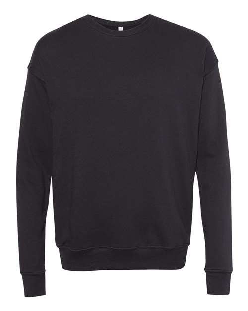 BELLA + CANVAS Unisex Sponge Fleece Drop Shoulder Crewneck Sweatshirt (Part 1 of 2) - DTG Black