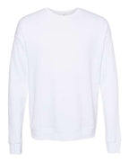 BELLA + CANVAS Unisex Sponge Fleece Drop Shoulder Crewneck Sweatshirt (Part 1 of 2) - DTG White