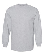 American Apparel Unisex Heavyweight Cotton Long Sleeve Tee - Heather Grey