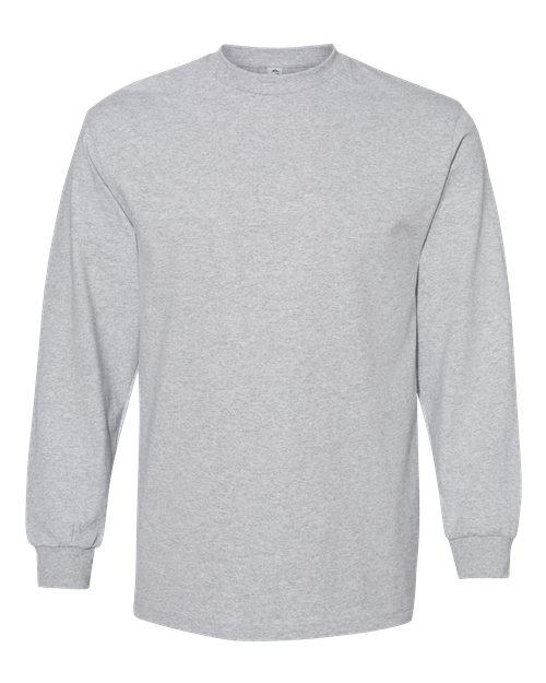 American Apparel Unisex Heavyweight Cotton Long Sleeve Tee - Heather Grey