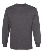 American Apparel Unisex Heavyweight Cotton Long Sleeve Tee - Heather Charcoal