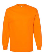American Apparel Unisex Heavyweight Cotton Long Sleeve Tee - Orange