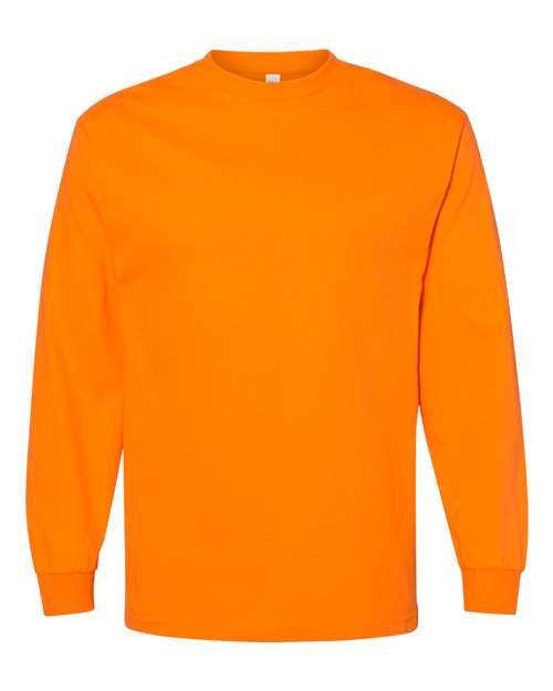 American Apparel Unisex Heavyweight Cotton Long Sleeve Tee - Orange