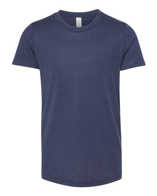 BELLA + CANVAS Youth Triblend Tee - Solid Navy Triblend