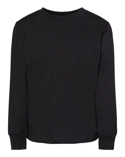 BELLA + CANVAS Toddler Jersey Long Sleeve Tee - Black