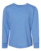 BELLA + CANVAS Toddler Jersey Long Sleeve Tee - Heather Columbia Blue