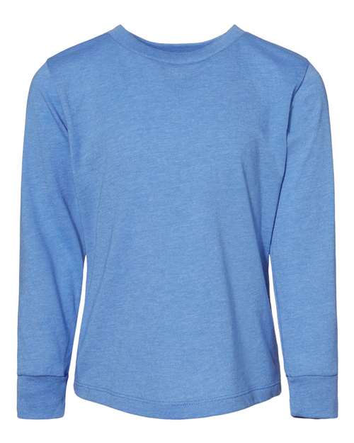 BELLA + CANVAS Toddler Jersey Long Sleeve Tee - Heather Columbia Blue