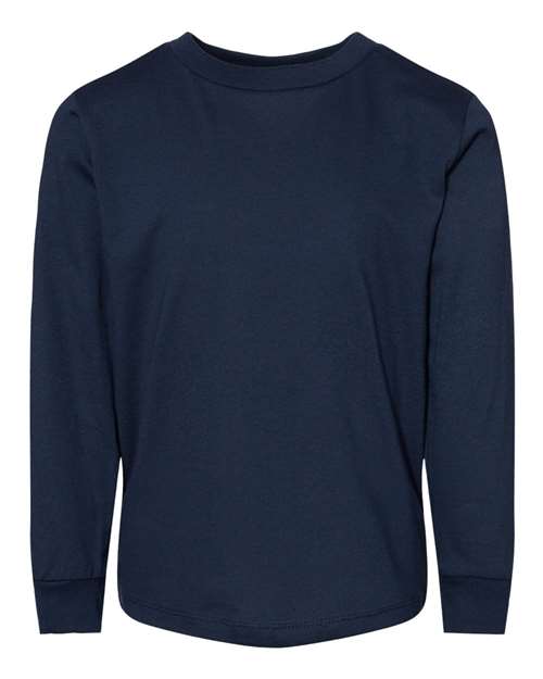 BELLA + CANVAS Toddler Jersey Long Sleeve Tee - Navy