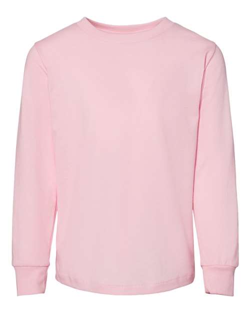 BELLA + CANVAS Toddler Jersey Long Sleeve Tee - Pink