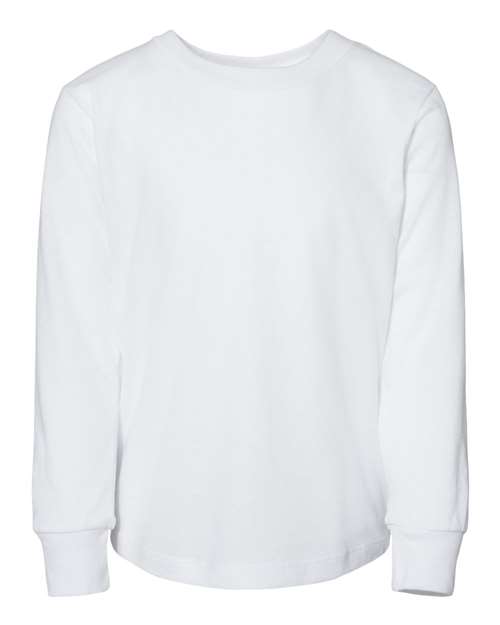 BELLA + CANVAS Toddler Jersey Long Sleeve Tee - White