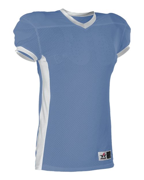 Alleson Athletic Youth Football Jersey (Part 1 of 2) - Columbia Blue/ White