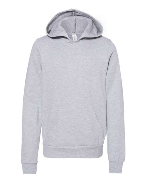 BELLA + CANVAS Youth Sponge Fleece Hoodie Sweatshirt - Athletic Heather