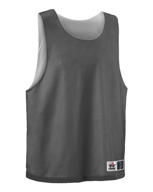 Alleson Athletic Women's Lacrosse Reversible Pinnie - Charcoal/ White