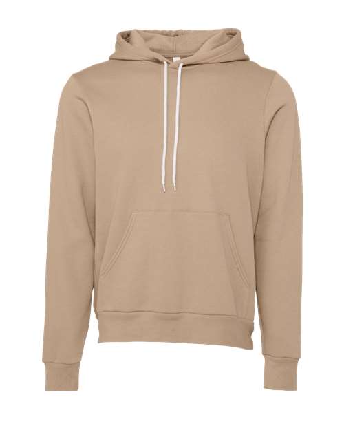 BELLA + CANVAS Unisex Sponge Fleece Hoodie Sweatshirt (Part 4 of 4) - Tan