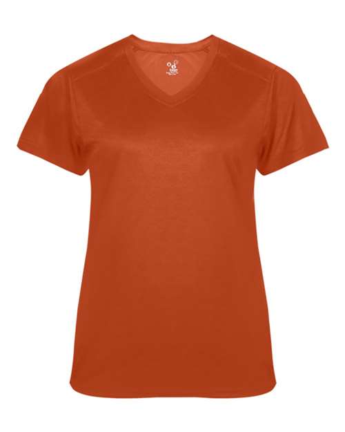 Badger Women's  Ultimate SoftLock™ V-Neck T-Shirt - Burnt Orange