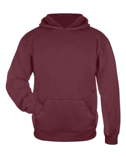 Badger Youth Performance Fleece Hooded Sweatshirt - Cardinal
