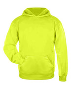 Badger Youth Performance Fleece Hooded Sweatshirt - Safety Yellow