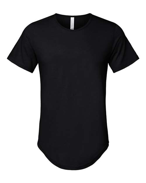 BELLA + CANVAS Men's Jersey Curved Hem Tee - Black