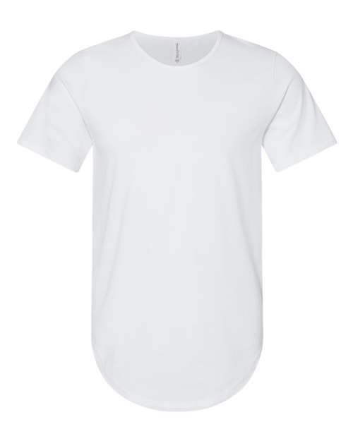 BELLA + CANVAS Men's Jersey Curved Hem Tee - White