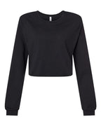 BELLA + CANVAS Women's FWD Fashion Crop Long Sleeve Tee - Black
