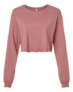 BELLA + CANVAS Women's FWD Fashion Crop Long Sleeve Tee - Mauve