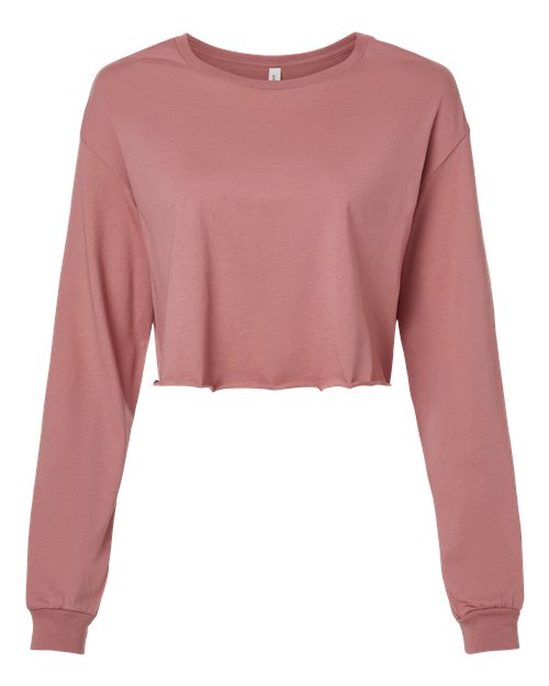 BELLA + CANVAS Women's FWD Fashion Crop Long Sleeve Tee - Mauve