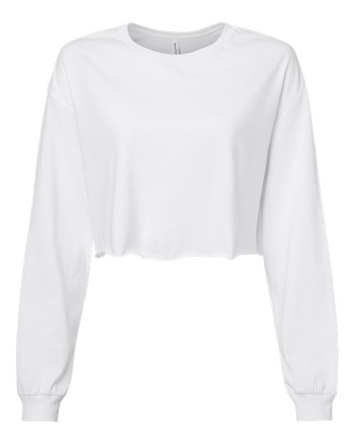 BELLA + CANVAS Women's FWD Fashion Crop Long Sleeve Tee - White