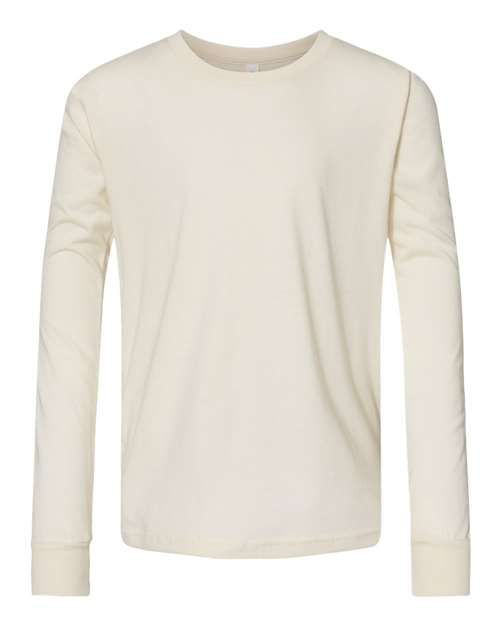 BELLA + CANVAS Youth Jersey Long Sleeve Tee - Natural