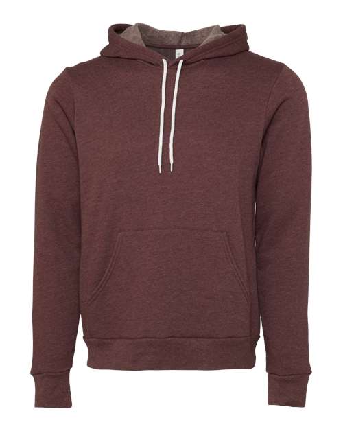 BELLA + CANVAS Unisex Sponge Fleece Hoodie Sweatshirt (Part 2 of 4) - Heather Maroon