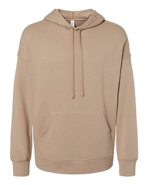BELLA + CANVAS Unisex Sponge Fleece Drop Shoulder Hoodie Sweatshirt - Tan