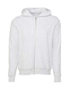 BELLA + CANVAS Unisex Sponge Fleece Full-Zip Hoodie Sweatshirt (Part 1 of 3) - Ash