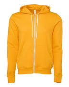BELLA + CANVAS Unisex Sponge Fleece Full-Zip Hoodie Sweatshirt (Part 1 of 3) - Gold