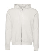 BELLA + CANVAS Unisex Sponge Fleece Full-Zip Hoodie Sweatshirt (Part 3 of 3) - Vintage White