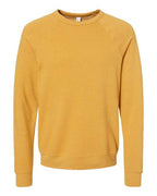 BELLA + CANVAS Unisex Sponge Fleece Raglan Crewneck Sweatshirt (Part 2 of 3) - Heather Mustard