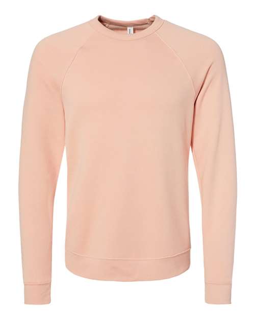 BELLA + CANVAS Unisex Sponge Fleece Raglan Crewneck Sweatshirt (Part 3 of 3) - Peach
