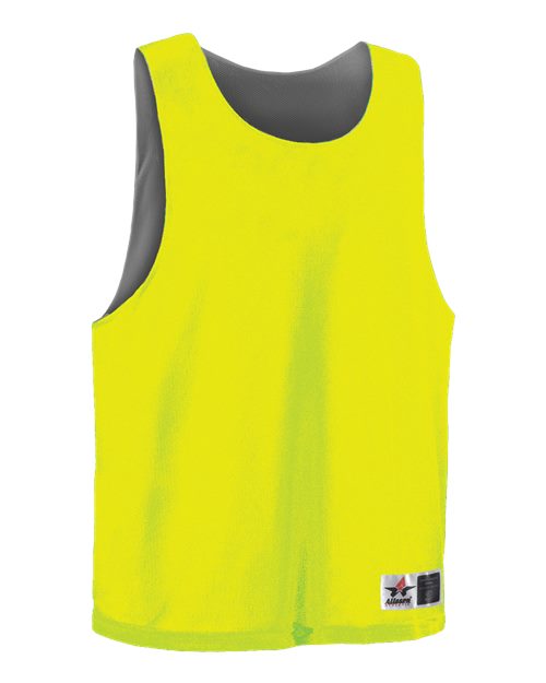 Alleson Athletic Men's Lacrosse Reversible Pinnie - Safety Yellow/ Graphite
