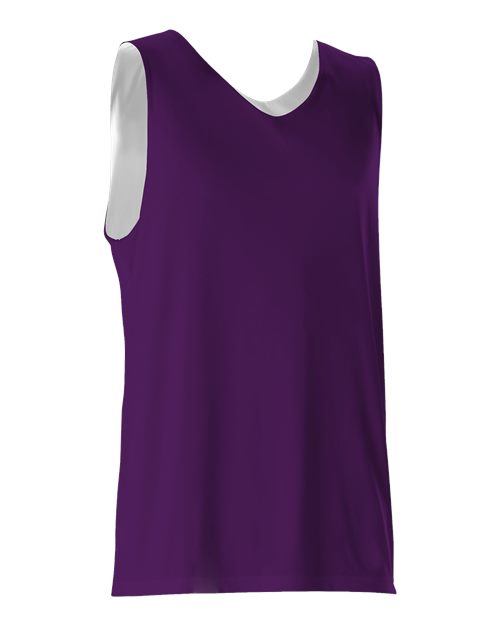 Alleson Athletic Youth Reversible Tank - Purple/ White