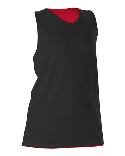 Alleson Athletic Women's Reversible Racerback Tank - Black/ Red